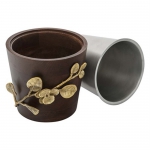 Vitale Diya Çiçekli Ahşap Vazo